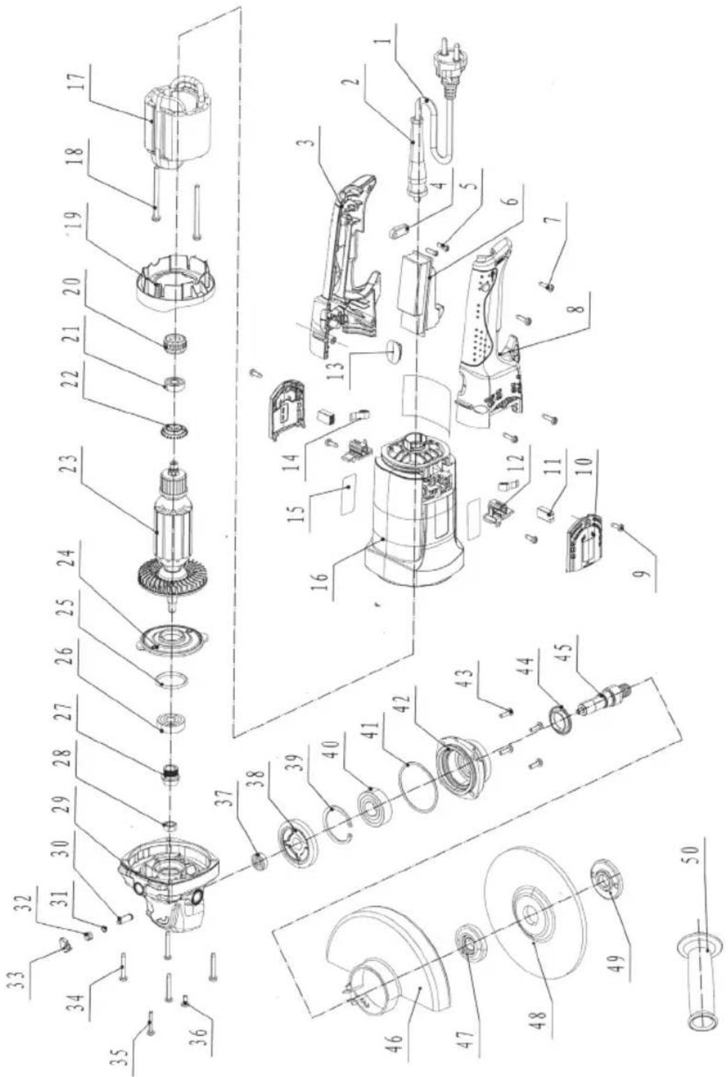 Ferm AGM1096P - Spare parts list - 1