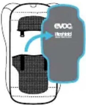 EVOC FR Trail Unlimited 20L - プロテクターの正しい取り付け方 - 1