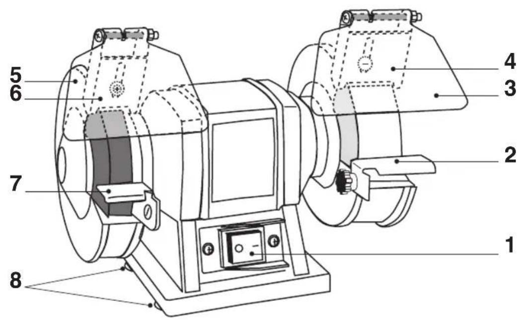 Ferm BGM1020 - Exploded view - 1