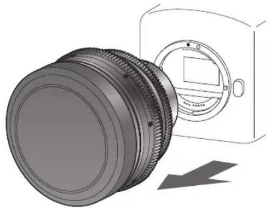 CANON CN35mm T1.5 L F - LENSを取り外す - 1