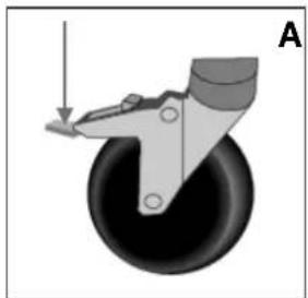Vermeiren Luna - Operating the steering casters - 1