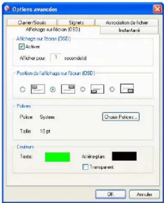 CYBERLINK PowerDVD 7 - Affichage sur l'écran (OSD) - 1