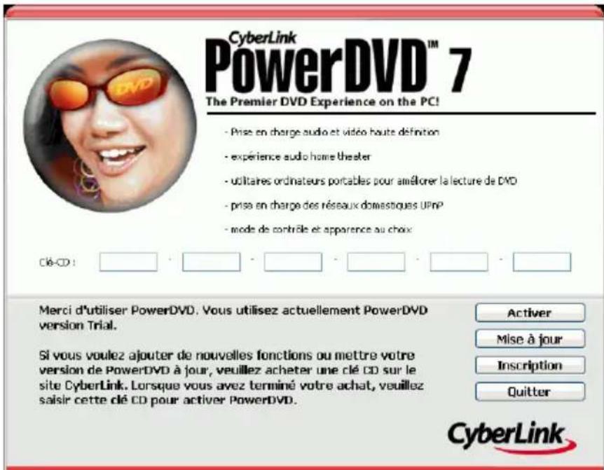 CYBERLINK PowerDVD 7 - Activation des fonctions de PowerDVD - 1