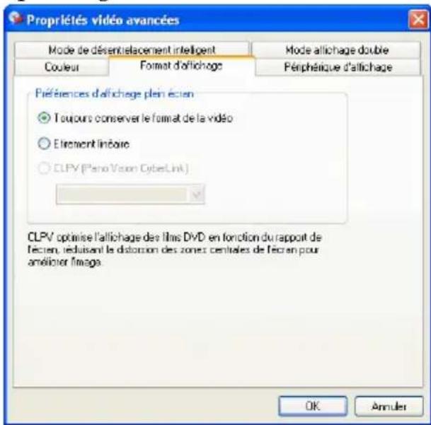 CYBERLINK PowerDVD 7 - Format d'affichage - 1