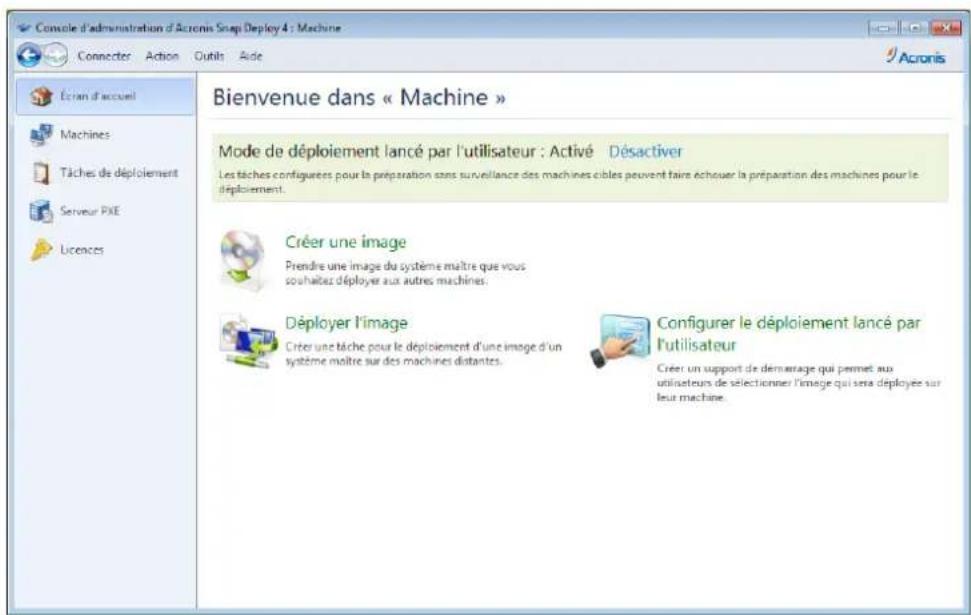 ACRONIS Snap Deploy 4 - Paramétrage du déploiement lancé par l'utilisateur - 1