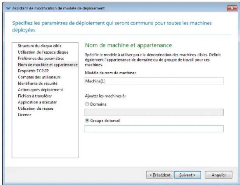 ACRONIS Snap Deploy 4 - Nom de machine et appartenance - 1