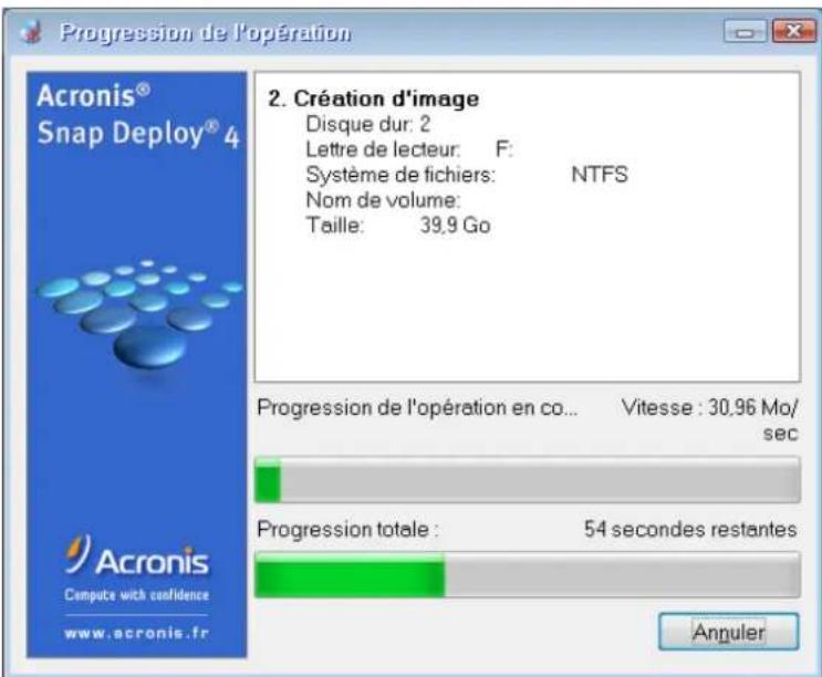 ACRONIS Snap Deploy 4 - Étape 4. création d'une image maître - 5