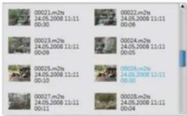 MAGIX Video Easy - Sélection de scènes AVCHD - 1