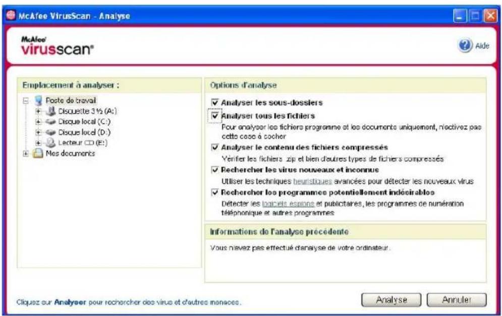 MCAFEE VirusScan 2006 - Recherche manuelle des virus et d'autres menaces - 1