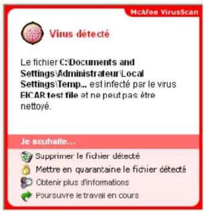 MCAFEE VirusScan 2006 - Mieux comprendre les alertes de sécurité - 1