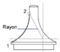 AUTODESK AutoCAD 2012 - Creation d'arcs en indiquant le point de départ, l'extrémité et le rayon - 1