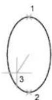 AUTODESK AutoCAD 2012 - Pour tracer une vraie ellipse à partir des extrémités et de la distance - 2