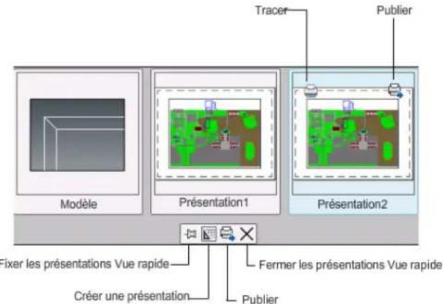 AUTODESK AutoCAD 2012 - Passage d'une presentation à une autre dans le dessin courant - 1