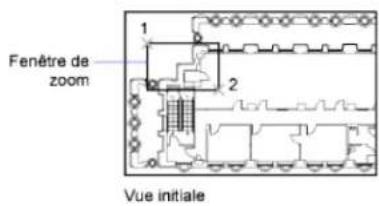 AUTODESK AutoCAD 2012 - Agrandissement d'une zone rectangulaire identifiée - 1