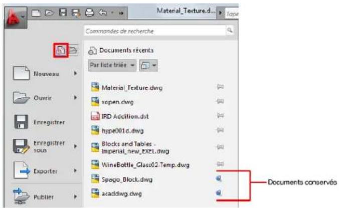 AUTODESK AutoCAD 2012 - Documents récents - 1