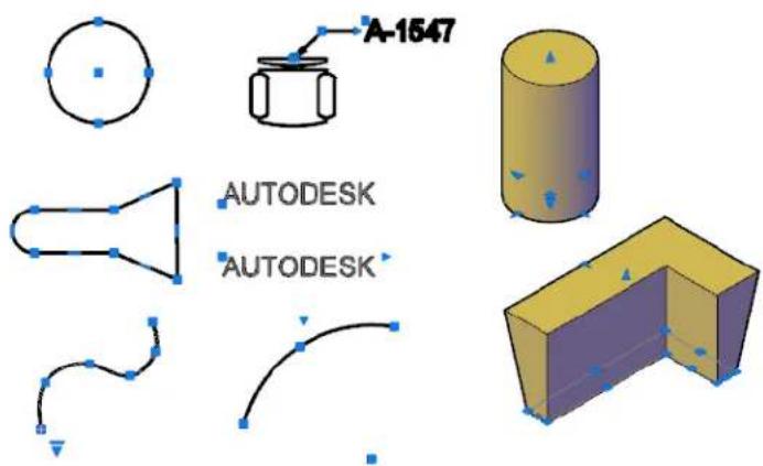 AUTODESK AutoCAD 2012 - Objets dotés de poignées multifonctionnelles - 1
