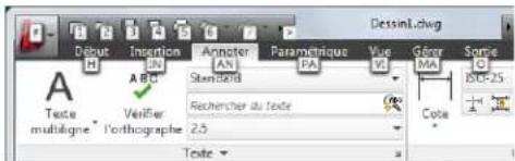 AUTODESK AutoCAD 2012 - Touches d'accès rapide - 1