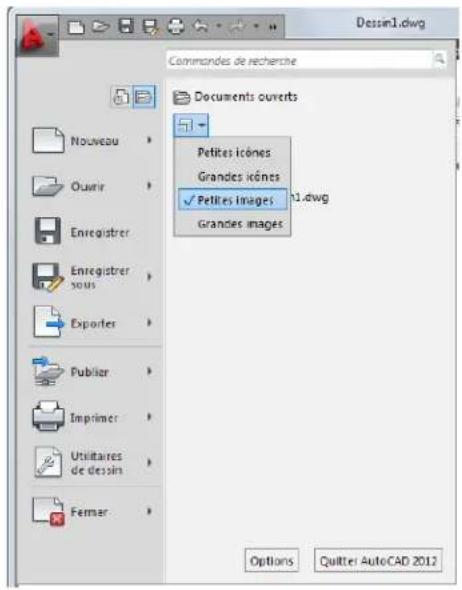 AUTODESK AutoCAD 2012 - Pour changer les options d'affichage en aperçu des documents ouverts - 1
