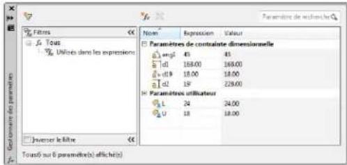 AUTODESK AutoCAD 2012 - Définition des variables et des équations - 1