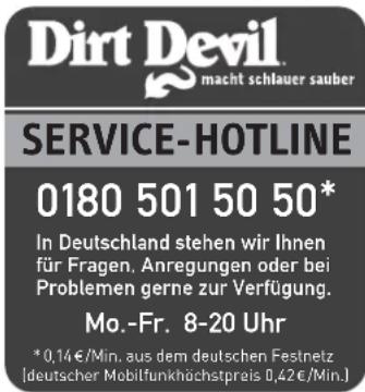 DIRT DEVIL Infinity V8 M5020 - Garantiebedingungen - 1