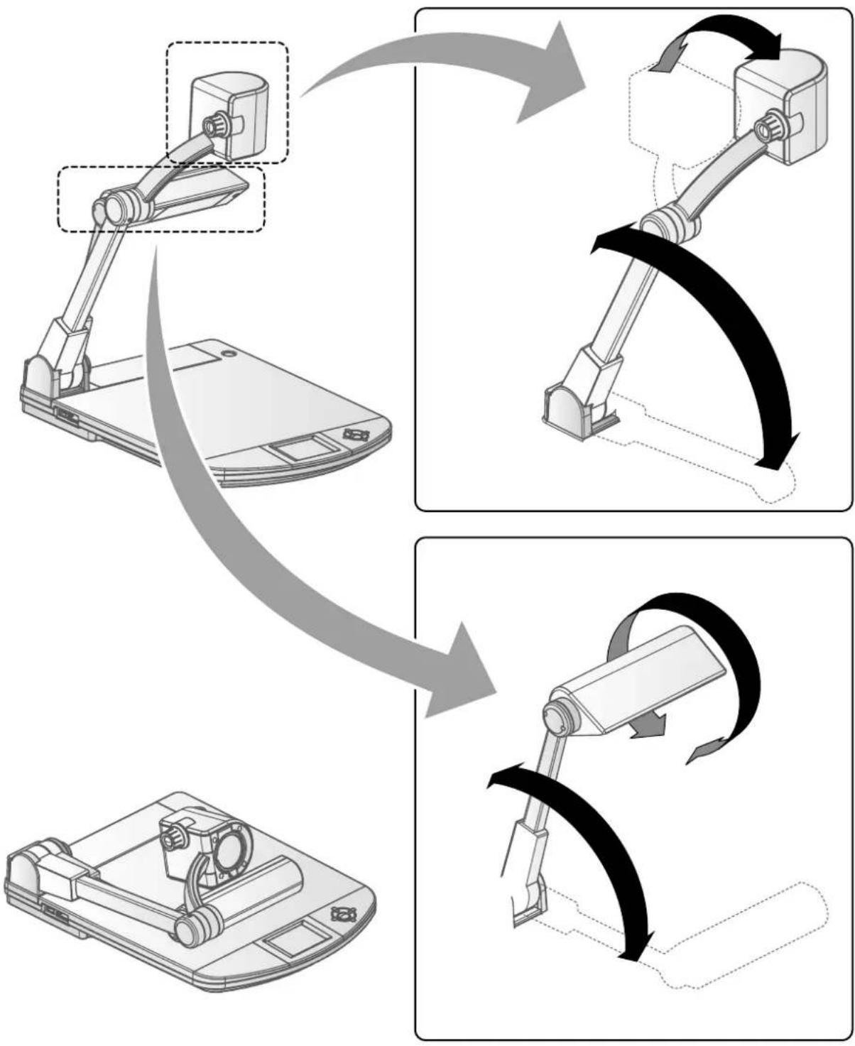 Elmo P30HD - Ferties orientables du visualisateur - 1