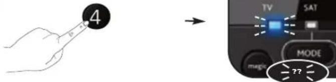 ONE FOR ALL URC 7130 Essence 3 - Tercer comando: tv --> OFF - 24