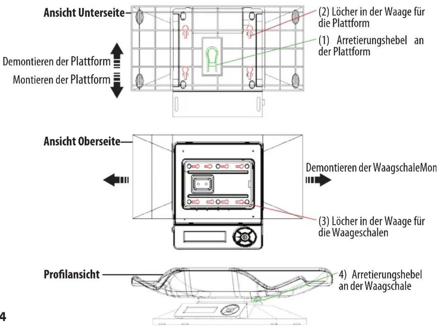 MyWeigh Ultrababy U2 - MONTAGE UND DEMONTAGE DER WAAGSCHALE - 1