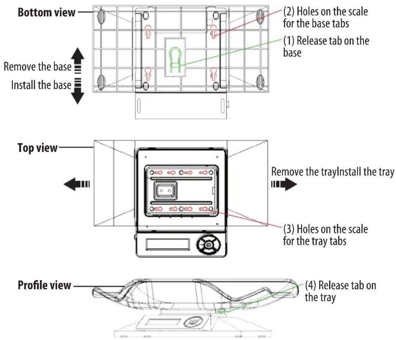 MyWeigh Ultrababy U2 - TRAY REMOVAL AND INSTALLATION (valid for both types of tray) - 1