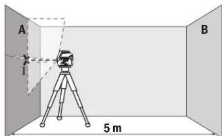 BOSCH GCL 215 Professional - Checking the Height Accuracy of the Horizontal Line - 1