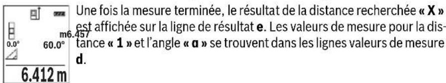 BOSCH GLM 50 C Professional - c) Mesure indirecte des longueurs (voir figure D) - 1