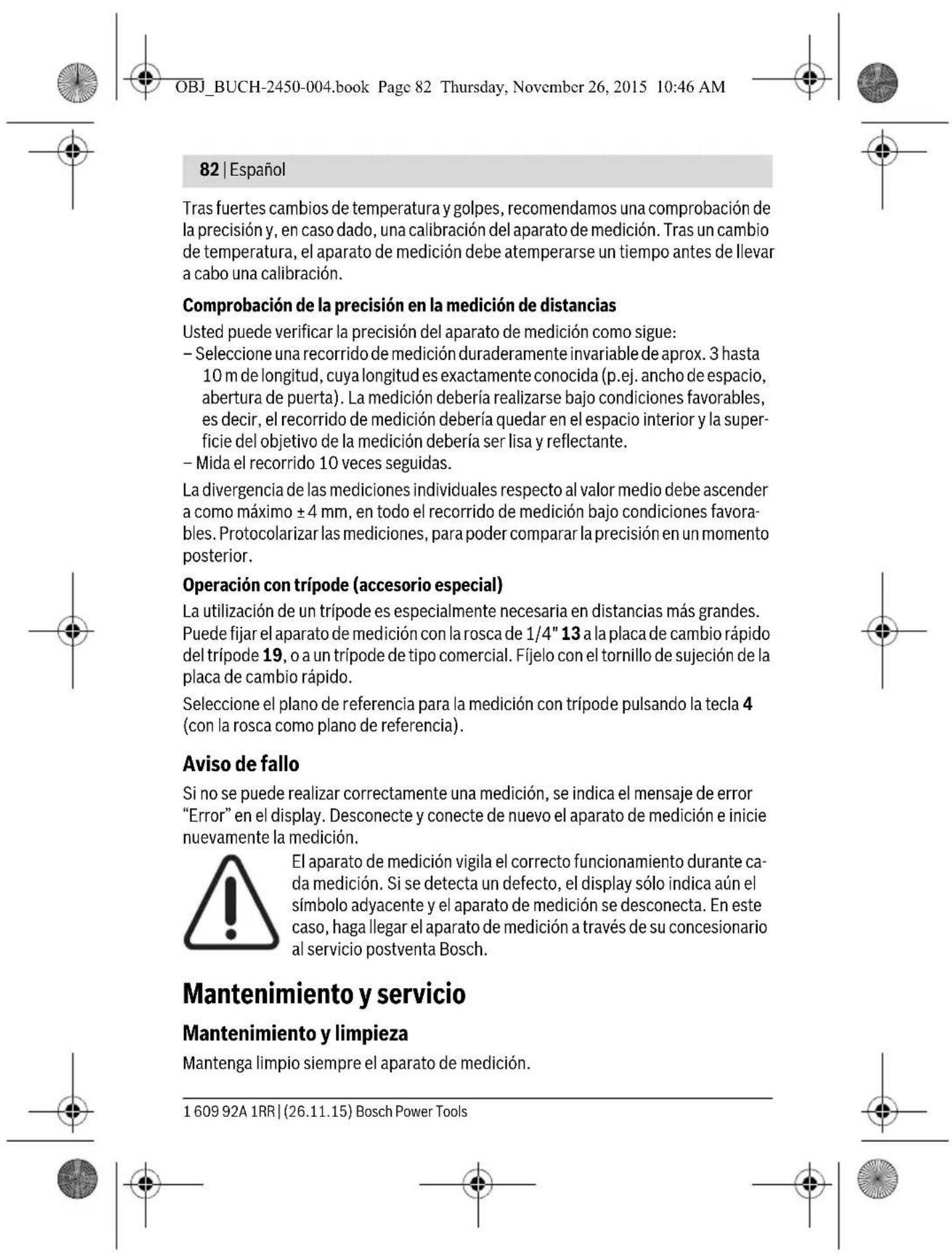 BOSCH GLM 50 C Professional - Comprobación de la precision y calibración de la inclínacion (ver figura G) - 7