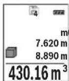 BOSCH GLM 50 C Professional - Visning av lagrede verdier - 1