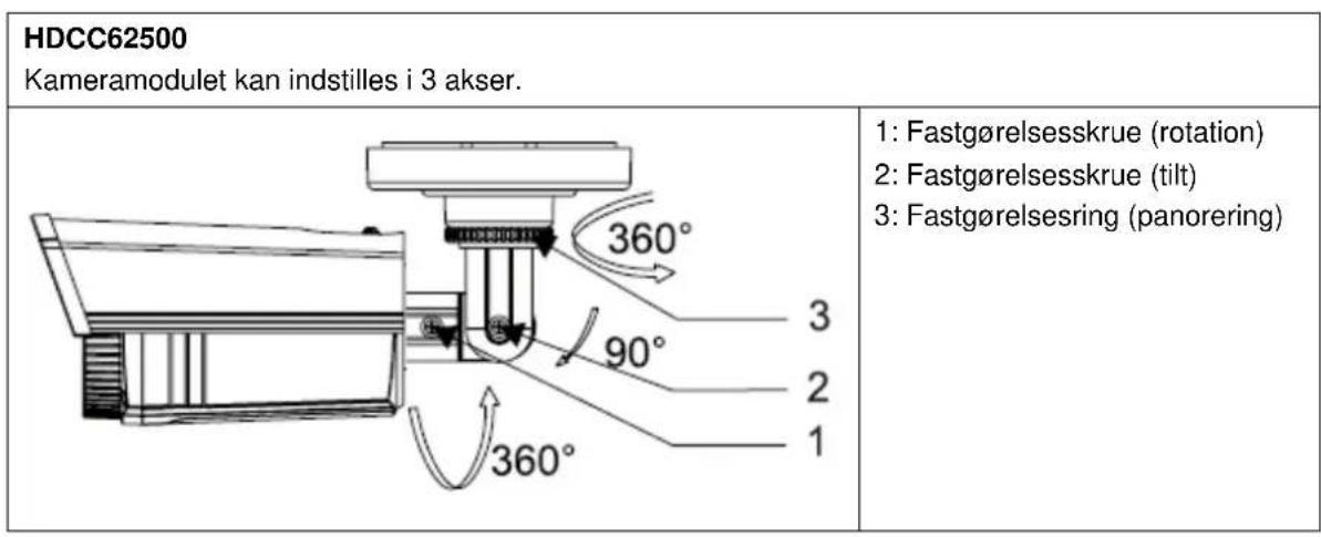 ABUS HDCC62500 - Justering af kameraet - 1