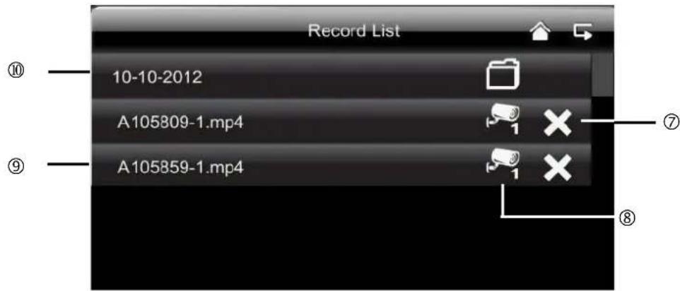 ABUS TVAC16001A - List of recordings - 1