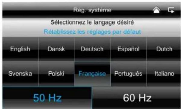 ABUS TVAC16001A - Restaurer les réglages d'usine / Sélectionner la langue / Hz - 1