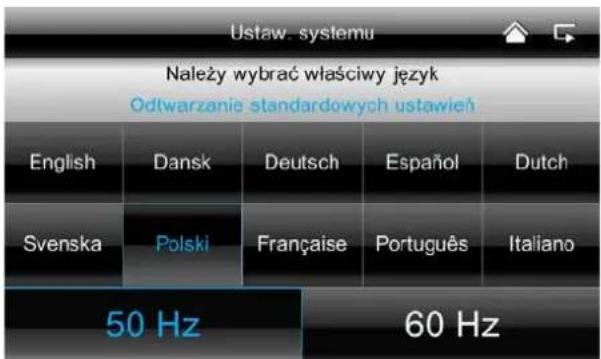 ABUS TVAC16001A - Przywracanie ustawien fabrycznych / wybor jejzyka i czestotliwość - 1