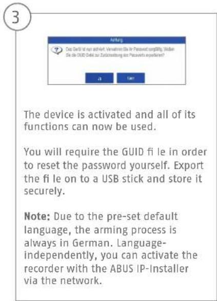 ABUS NVR10030 - SYSTEM ACTIVATION - 4