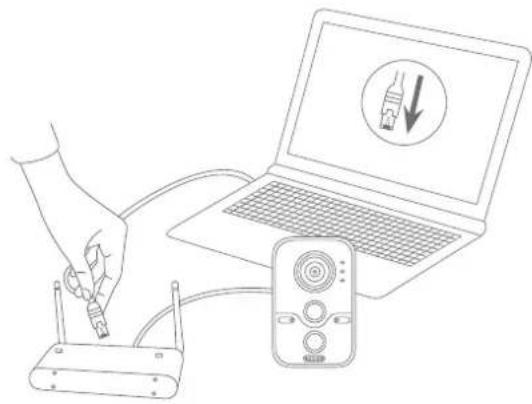 ABUS TVIP11561 - Variant 2: Aansluiting van de netwerkcamera op een router/switch - 1