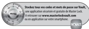 Master Lock 7147EURD - IMPORTANT: le levier de changement ne peut être déplace si la combinaison n'est pas régulée sur 000. - 1
