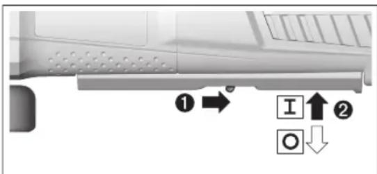 BOSCH GWS 15125 CIEP Professional - In- en uitschakelen - 1