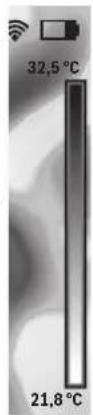 BOSCH GTC 400 C Professional - Assigning temperatures on the basis of the scale - 1