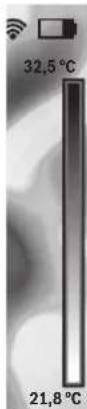 BOSCH GTC 400 C Professional - Temperatuuride jaotus vastavalt skaalale - 1
