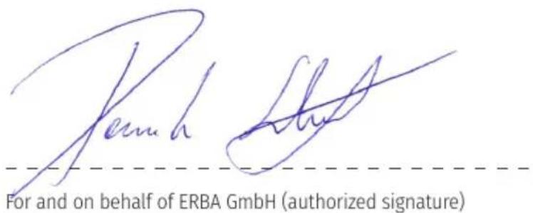 Erba 33602 - KONFORMITÄTSERKLÄRUNG DECLARATION OF CONFORMITY - 1