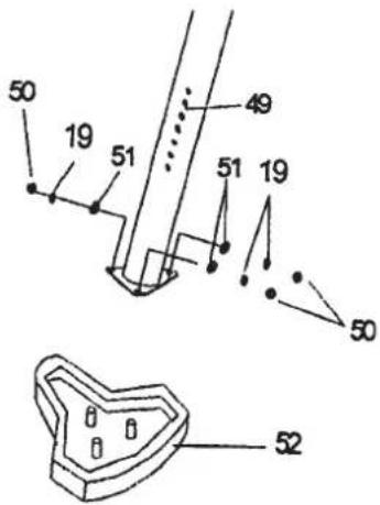 Christopeit SL 3 - Schritt 4: Montage des Sattels an dem Sattelstutzrohr mittels der Unterlegscheiben 8 / 20mm (51), der Federringe fur M8 (19) und der selbst-sichernden Mattern M8 (50). - 1