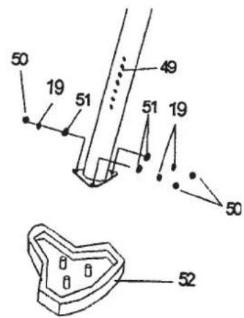 Christopeit SL 3 - Passo 4: Montaggio della sella sul tubo reggisella mediatingle rondelle 8// 20mm (51),le rosette per M8 (19) ed i dadi autobloccanti M8 (50). - 1