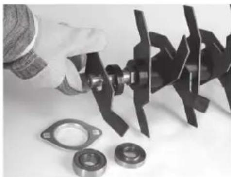 Eliet E401 - b. Dépose des couteaux usés et pose de nouveaux couteaux. - 6