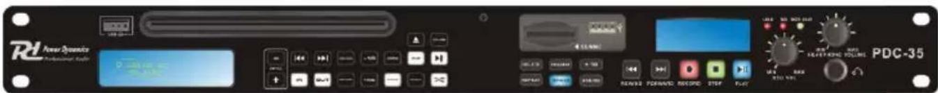 Power Dynamics PDC35 172.824 - PROFESSIONAL MP3/CD PLAYER USB/SD PLAYER/RECORDER - 1