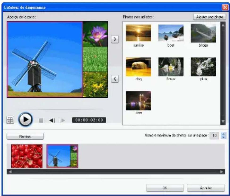 CYBERLINK PowerDirector 7 - Paramètres avances de diaporama cellule - 1