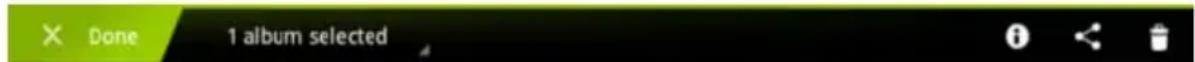 DELL Streak 7 - Pour partager ou supprimer des albums - 1