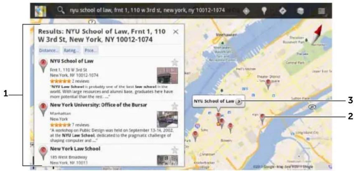 DELL Streak 7 - Pour trouver un emplacement sur la carte - 3